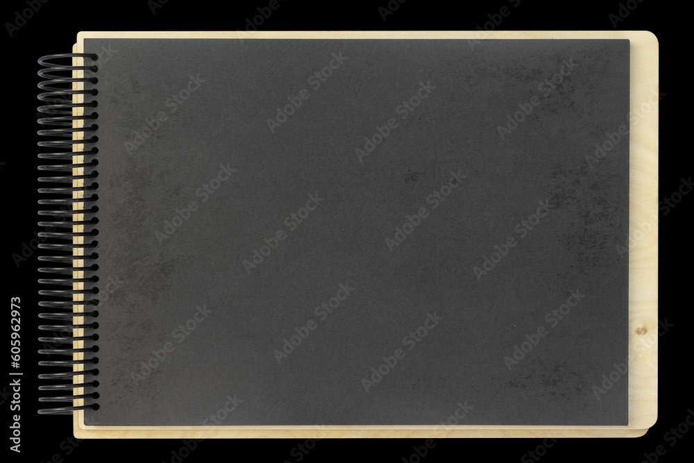 a paper page notebook isolated on the black background a paper page notebook isolated on the black background