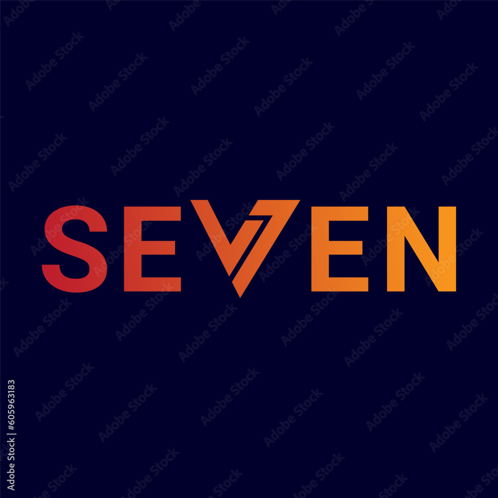 Number Seven Logo Design with letter logos.