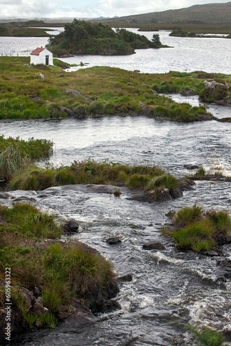 Connamara Westcoast Ireland. Little streaming brook. Babbling stream. Rocks. Water.  photo