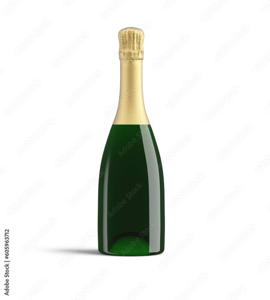 Champagne Bottle 3D-Illustration Champagne Bottle 3D-Illustration