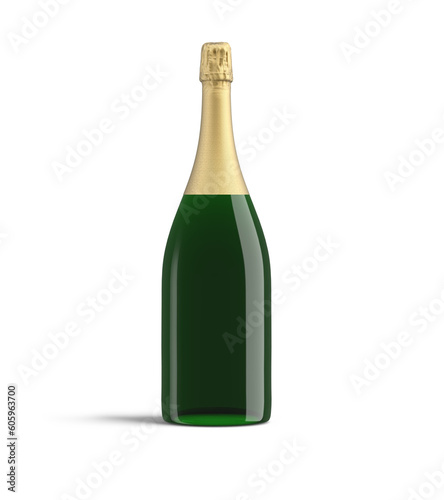 Champagne Bottle 3D-Illustration