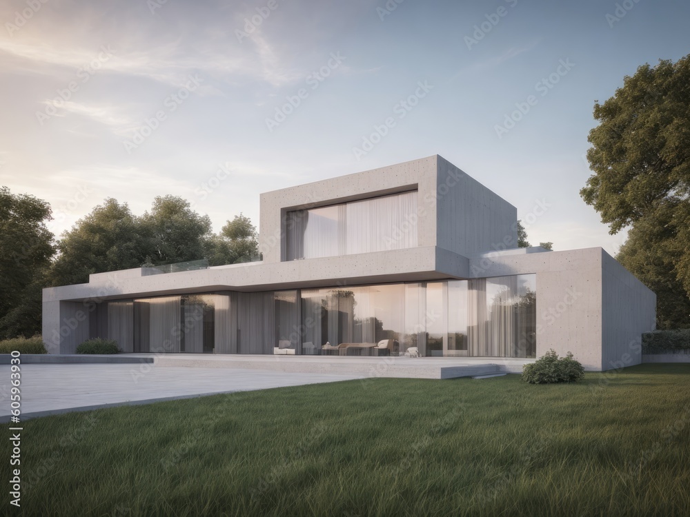 A picture of an future house volume four created with generative ai, ki A picture of an future house volume four created with generative ai, ki