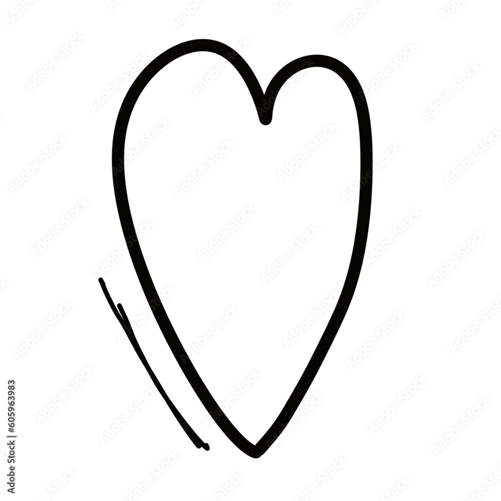 Heart plus symbol on white. Element drawing doodle line. Heart plus symbol on white. Element drawing doodle line.