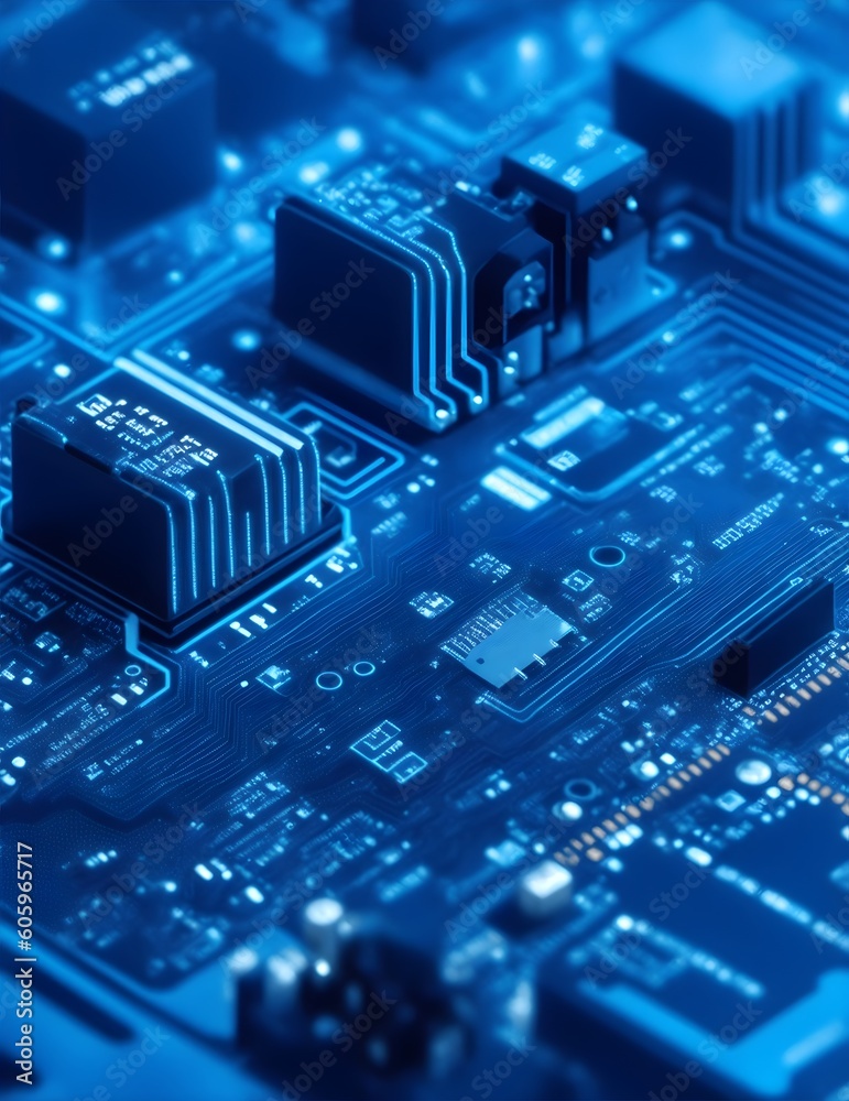 Electronic circuit boards. Generated AI Electronic circuit boards. Generated AI