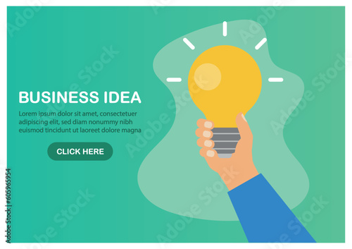 Creative solutions and business ideas with light bulb