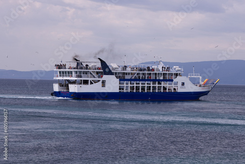 Ferry to Autonomy Republic of Athos departing from Ouranoupolis Port, Halkidiki, Greece