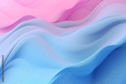 Abstract Soft Curve Light Blue and Soft Pink Background, created with AI technology