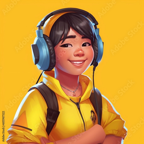 person listening to music