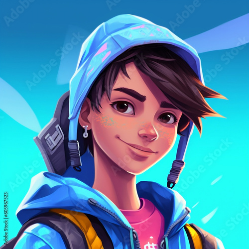 child with backpack