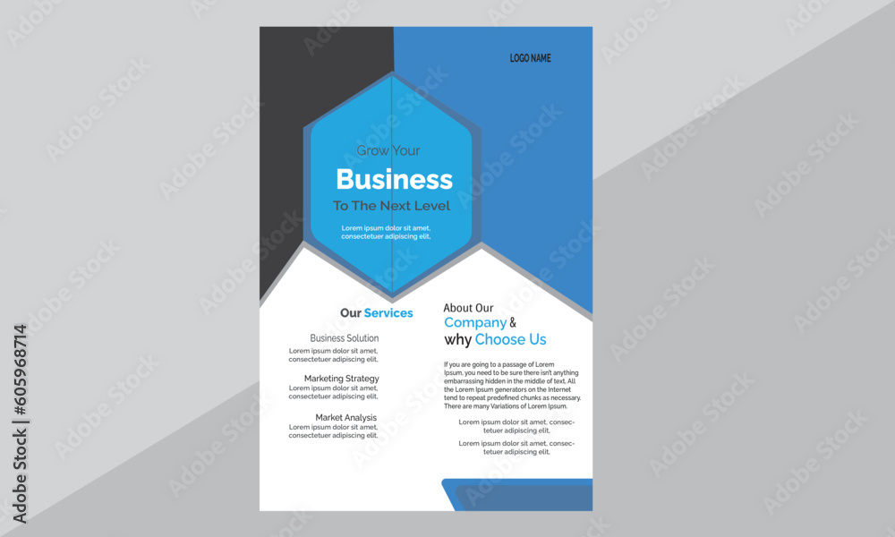 modern design corporate business flyer template
