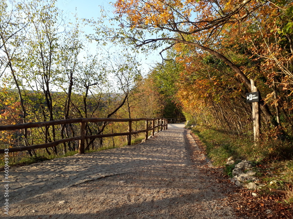 Plitvice Park on a sunny autumn day in 2017