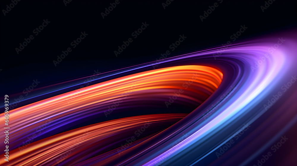 Abstract dynamic light rays dark blue background. stripe line with blue light, speed motion background. Panoramic high speed technology concept. Generatve Ai Abstract dynamic light rays dark blue background. stripe line with blue light, speed motion background. Panoramic high speed technology concept. Generatve Ai