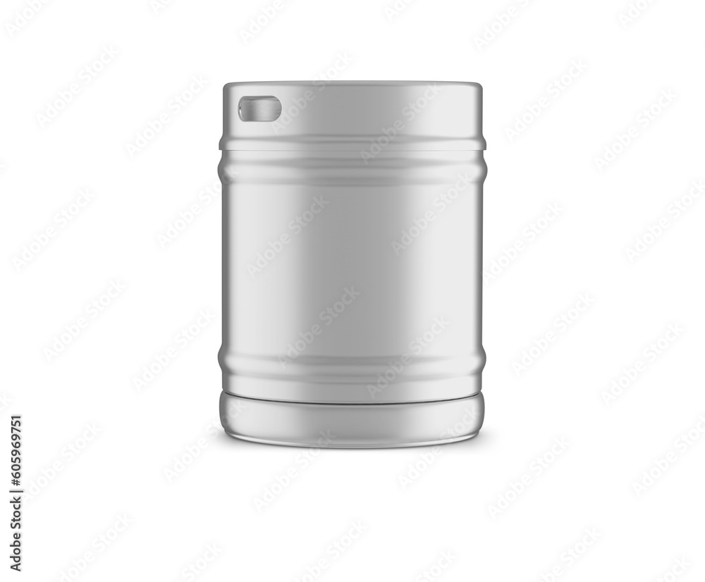 Metal Beer Keg Blank 3D-Rendering