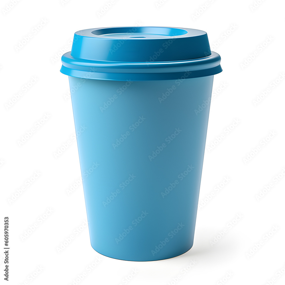 Blue empty coffee cup isolated on white background. Blue empty coffee cup isolated on white background.