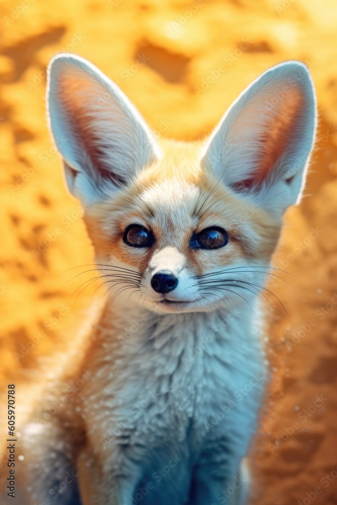 Fennec Fox in vibrant colors