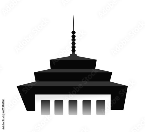 vector icon roof sate building bandung city indonesia