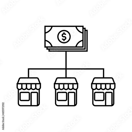 illustration of franchise business icon vector
