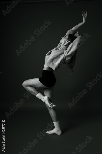 Ballerina, ballet dancer in action