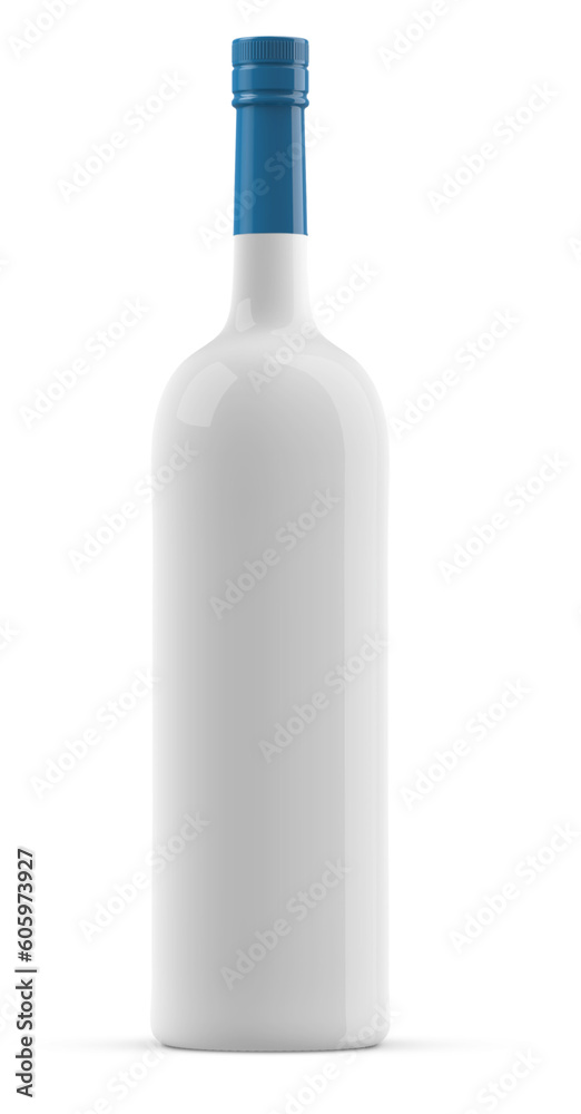 Rum Vodka Wodka Bottle With Liquid 3D Rendering Rum Vodka Wodka Bottle With Liquid 3D Rendering
