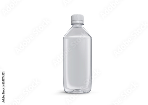 Clear And Plastic Water Beverage Drink Bottle 3D Rendering