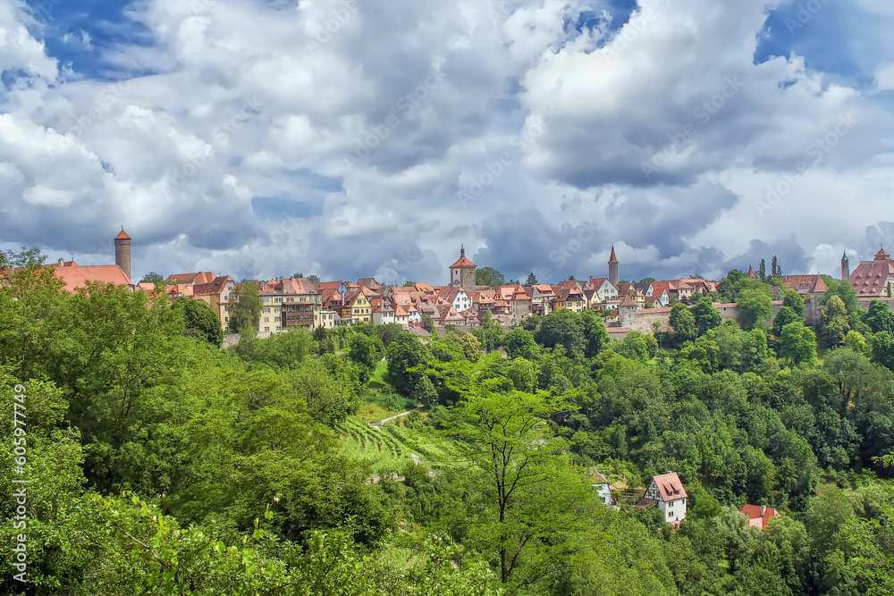 View of Rothenburg ob der Tauber, Germany