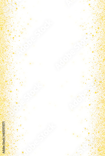 Luxury Abstract Gold Brush Border Stars Glitter Frame PNG File