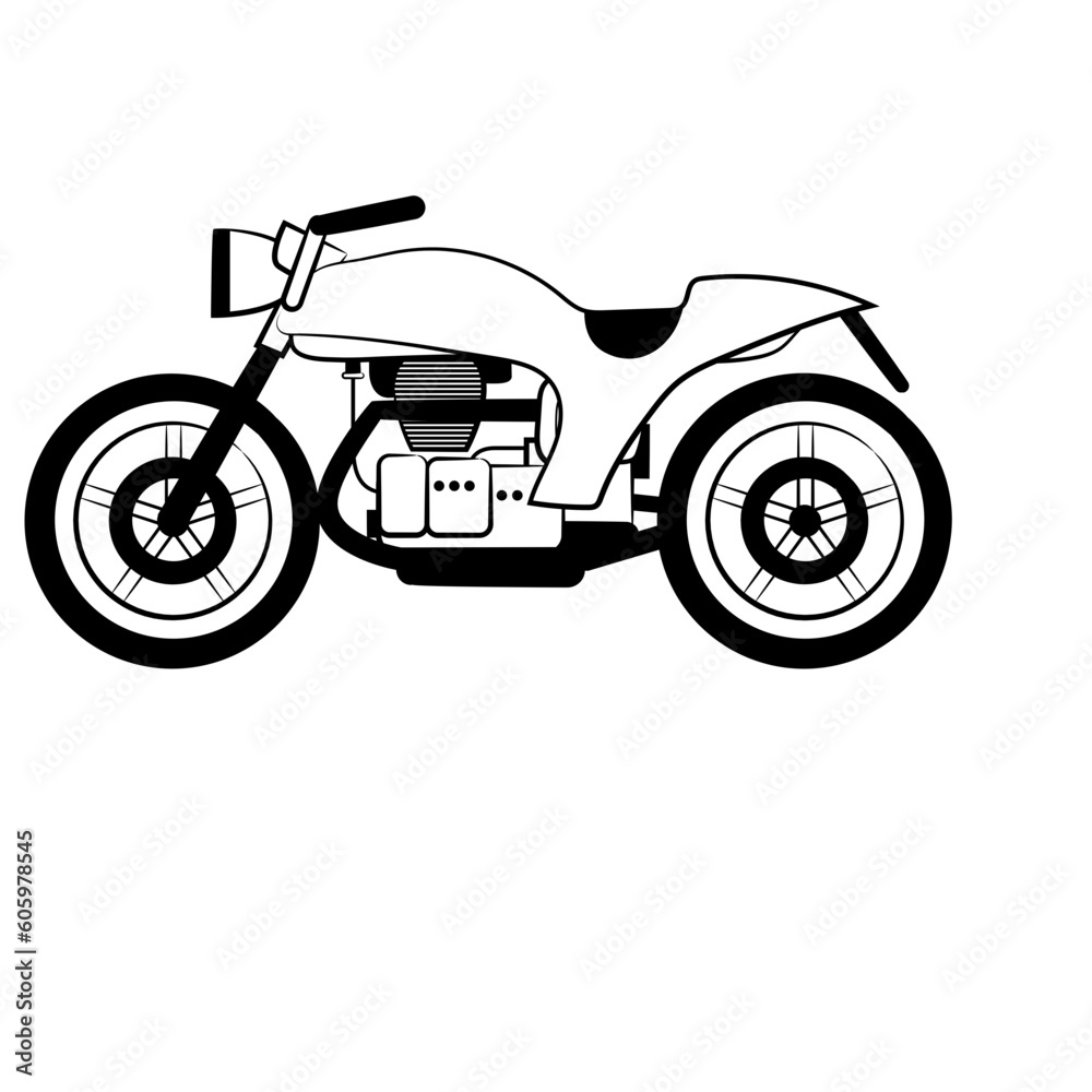 illustration of a motorcycle vector