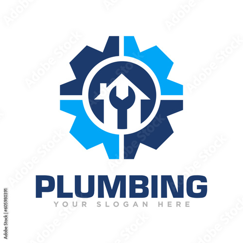 Plumbing Logo Design Illustration