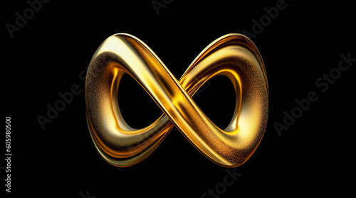 Colorful infinity shape background. infinity symbol. design for advertisement. Generative AI