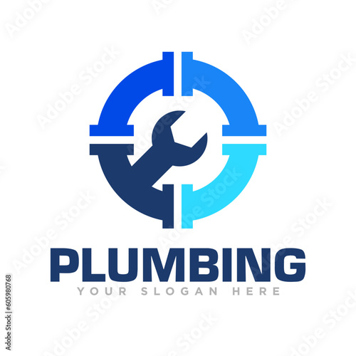 Plumbing Logo Design Illustration