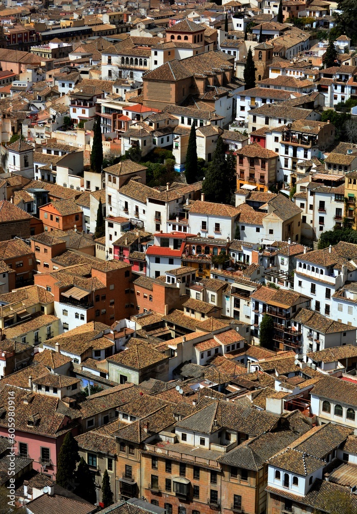 Vue panoramique sur l'Albaicín en Andalousie, Grenade, Espagne, Europe 14