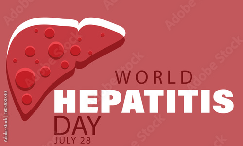 World Hepatitis Day. background, banner, card, poster, template. Vector illustration.