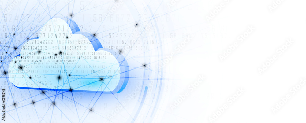 Cloud technology. Integrated digital web concept background Cloud technology. Integrated digital web concept background
