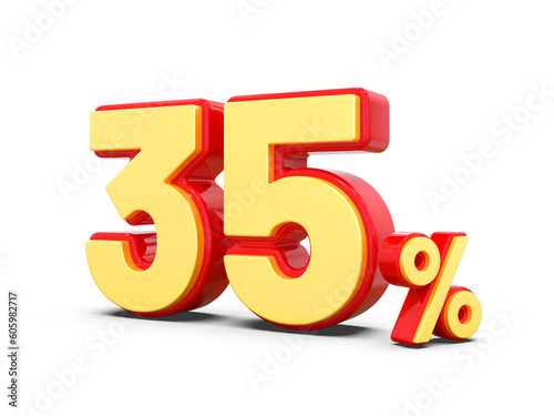 Number 35 Percent Discount Off Gold