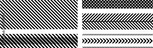 Set Vektor Linien und Texturen - Verschiedene Schrägen und Muster photo
