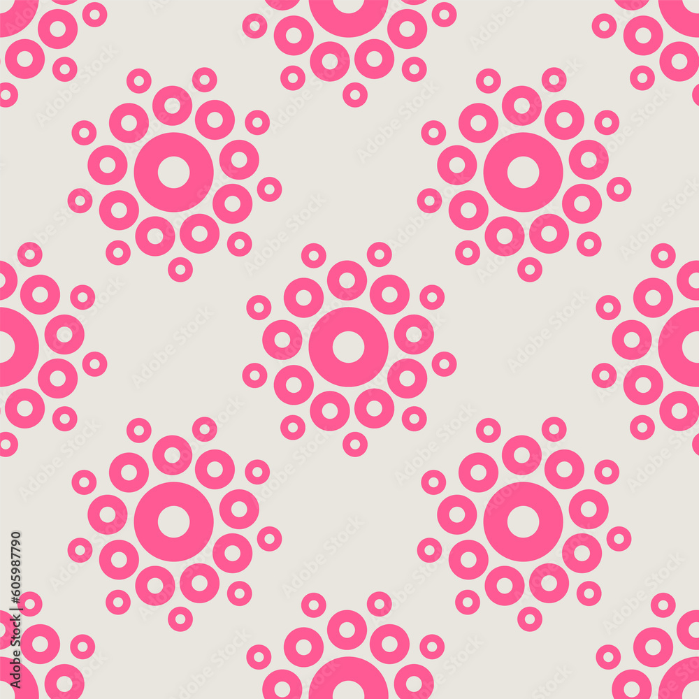 pink colored circular shape flowers pattern design pink colored circular shape flowers pattern design