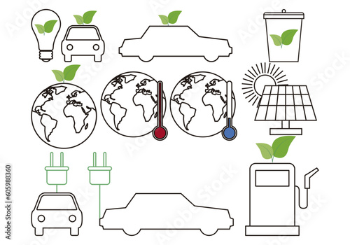 Hoja de icono de sostenibilidad, ecología y medio ambiente. 