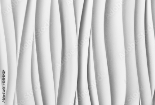 Fototapeta Naklejka Na Ścianę i Meble -  Decorative relief wave texture for walls. Gypsum 3D panels.