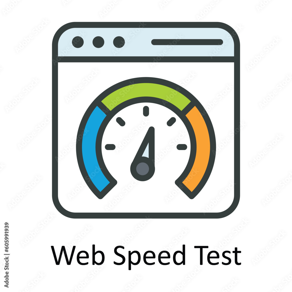 Web Speed Test Vector Fill outline Icon Design illustration. Seo and web Symbol on White background EPS 10 File Web Speed Test Vector Fill outline Icon Design illustration. Seo and web Symbol on White background EPS 10 File