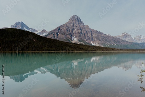 Stunning chephren waterfowl lake