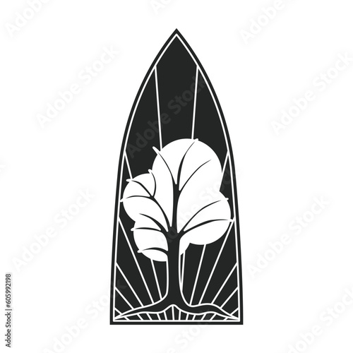 Glass vector black icon. Vector illustration glass window on white background. Isolated black illustration icon of window church.