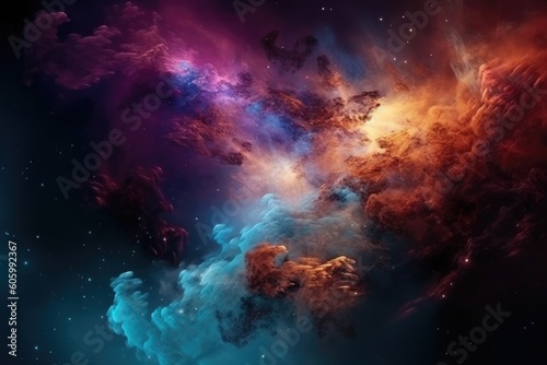 Colorful space colors explosion