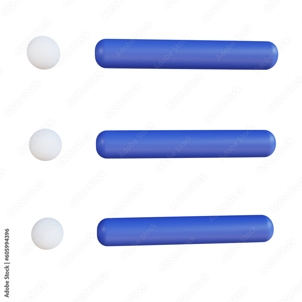 3d icon menu isolated on transparent background 3d icon menu isolated on transparent background