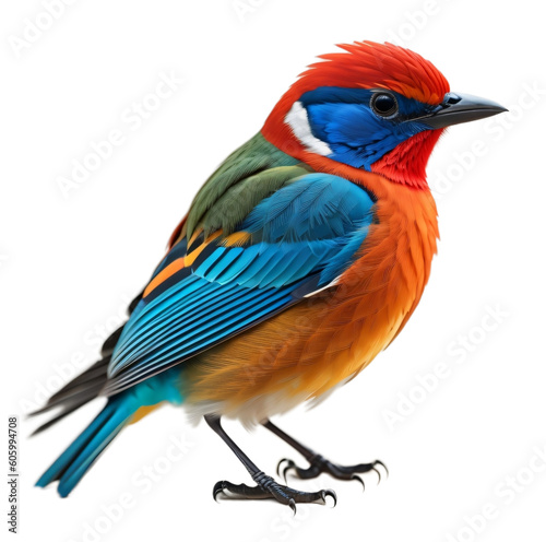 Beautiful colorful bird, isolated, transparent background, no background. PNG. Generative AI. © PNG&Background Image