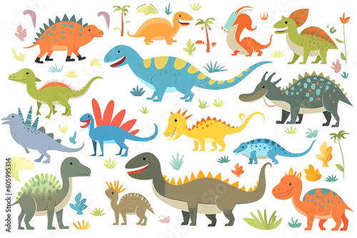 set of cartoon dinosaurs © Lucas