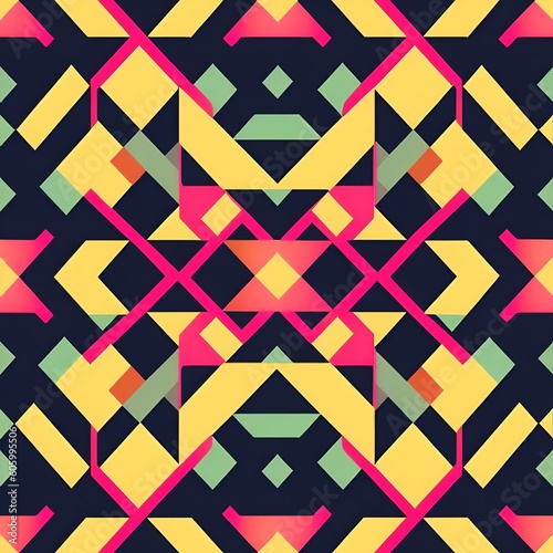 seamless geometric pattern background for textile created using generative ai