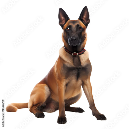 malinois isolated on white