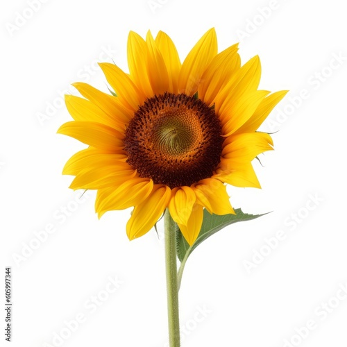 sunflower isolated on transparent background cutout	
