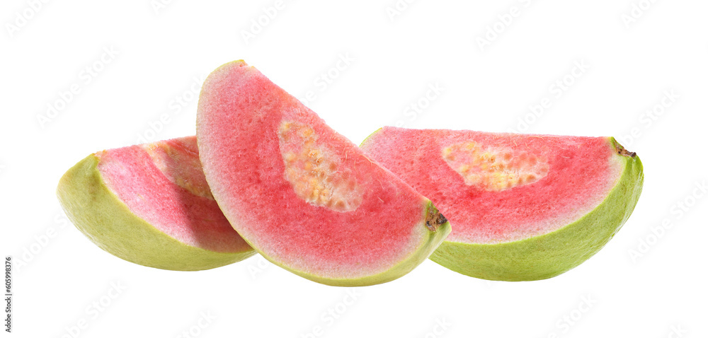 Pink Guava slice on transparent png Pink Guava slice on transparent png