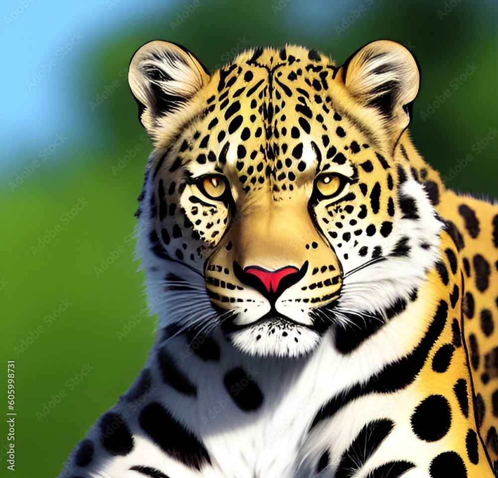 Fototapeta premium portrait of a leopard